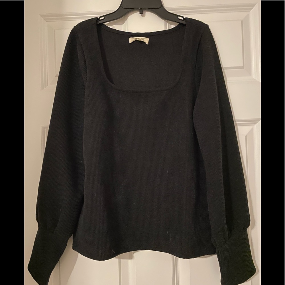 Madewell Ottoman Rib Square-neck Top